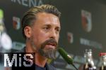 07.07.2025, Fussball 1. Bundesliga 2025/2026, Trainingsauftakt FC Augsburg, Pressekonferenz in der WWK-Arena Augsburg, Vorstellung von Trainer Sandro Wagner (FC Augsburg). 
 

