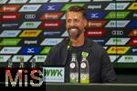 07.07.2025, Fussball 1. Bundesliga 2025/2026, Trainingsauftakt FC Augsburg, Pressekonferenz in der WWK-Arena Augsburg, Vorstellung von Trainer Sandro Wagner (FC Augsburg). 
 

