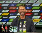 07.07.2025, Fussball 1. Bundesliga 2025/2026, Trainingsauftakt FC Augsburg, Pressekonferenz in der WWK-Arena Augsburg, Vorstellung von Trainer Sandro Wagner (FC Augsburg). 
 

