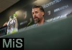 07.07.2025, Fussball 1. Bundesliga 2025/2026, Trainingsauftakt FC Augsburg, Pressekonferenz in der WWK-Arena Augsburg, Vorstellung von Trainer Sandro Wagner (FC Augsburg). 
 

