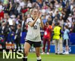 08.07.2025, UEFA Frauen-Europameisterschaft 2025 in der Schweiz. Spieltag 2, Vorrunde, Deutschland - Dnemark, im St-Jakob-Park Basel (Schweiz). Schlussjubel der Deutschen Laura Freigang (Deutschland) 