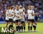 08.07.2025, UEFA Frauen-Europameisterschaft 2025 in der Schweiz. Spieltag 2, Vorrunde, Deutschland - Dnemark, im St-Jakob-Park Basel (Schweiz). Torjubel Klara Bhl (Deutschland) mit Armband GG7 zum Andenken an die verletzte Giulia Gwinn (Deutschland) 