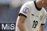 08.07.2025, UEFA Frauen-Europameisterschaft 2025 in der Schweiz. Spieltag 2, Vorrunde, Deutschland - Dnemark, im St-Jakob-Park Basel (Schweiz).  Klara Bhl (Deutschland) mit dem Logo der EM 2025 in Switzerland auf dem rmel des Trikots