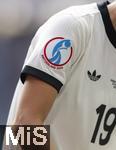08.07.2025, UEFA Frauen-Europameisterschaft 2025 in der Schweiz. Spieltag 2, Vorrunde, Deutschland - Dnemark, im St-Jakob-Park Basel (Schweiz).  Klara Bhl (Deutschland) mit dem Logo der EM 2025 in Switzerland auf dem rmel des Trikots