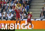08.07.2025, UEFA Frauen-Europameisterschaft 2025 in der Schweiz. Spieltag 2, Vorrunde, Deutschland - Dnemark, im St-Jakob-Park Basel (Schweiz). Amalie Vangsgaard (Dnemark) Torjubel mit Pernille Harder (Dnemark) 