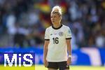 08.07.2025, UEFA Frauen-Europameisterschaft 2025 in der Schweiz. Spieltag 2, Vorrunde, Deutschland - Dnemark, im St-Jakob-Park Basel (Schweiz). Linda Dallmann (Deutschland) nachdenklich 