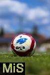 10.07.2025, Fussball 2. Bundesliga 2025/2026, Bad Wrishofen, 1.FC Magdeburg im Sommertrainingslager, Testspiel in Mindelheim (Unterallgu), FC Magdeburg - FC Zrich,  CAMPIONE, der Spielball der Saison 25/26 der SFL liegt an der Eckfahne bereit.