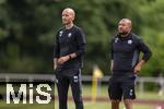 10.07.2025, Fussball 2. Bundesliga 2025/2026, Bad Wrishofen, 1.FC Magdeburg im Sommertrainingslager, Testspiel in Mindelheim (Unterallgu), FC Magdeburg - FC Zrich, li: Trainer Mitchell van der Gaag (FC Zrich), re: Co-Trainer Johan Vonlanthen (Zrich).