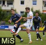 10.07.2025, Fussball 2. Bundesliga 2025/2026, Bad Wrishofen, 1.FC Magdeburg im Sommertrainingslager, Testspiel in Mindelheim (Unterallgu), FC Magdeburg - FC Zrich, v.re: Alexander Nollenberger (1. FC Magdeburg) gegen Gian Stork (Zrich). 
