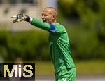 10.07.2025, Fussball 2. Bundesliga 2025/2026, Bad Wrishofen, 1.FC Magdeburg im Sommertrainingslager, Testspiel in Mindelheim (Unterallgu), FC Magdeburg - FC Zrich,  Torwart Dominik Reimann (1. FC Magdeburg) 