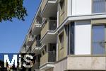 12.07.2025, Bad Wrishofen im Unterallgu, Balkone am Neubauprojekt DAS STAMMHAUS, was derzeit auf dem ehemaligen Kreuzer Areal in Bad Wrishofen gebaut wird.