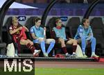 12.07.2025, UEFA Frauen-Europameisterschaft 2025 in der Schweiz. Spieltag 3, Vorrunde, Schweden - Deutschland, im Letzigrundstadion Zrich (Schweiz). Lea Schller (Deutschland) sitzt nach der Auswechslung auf der Bank.