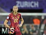 12.07.2025, UEFA Frauen-Europameisterschaft 2025 in der Schweiz. Spieltag 3, Vorrunde, Schweden - Deutschland, im Letzigrundstadion Zrich (Schweiz). Jule Brand (Deutschland) ist enttuscht