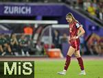12.07.2025, UEFA Frauen-Europameisterschaft 2025 in der Schweiz. Spieltag 3, Vorrunde, Schweden - Deutschland, im Letzigrundstadion Zrich (Schweiz). Jule Brand (Deutschland) ist enttuscht