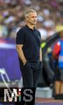 12.07.2025, UEFA Frauen-Europameisterschaft 2025 in der Schweiz. Spieltag 3, Vorrunde, Schweden - Deutschland, im Letzigrundstadion Zrich (Schweiz). Trainer Christian Wck (Deutschland) nachdenklich 
