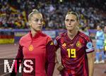 12.07.2025, UEFA Frauen-Europameisterschaft 2025 in der Schweiz. Spieltag 3, Vorrunde, Schweden - Deutschland, im Letzigrundstadion Zrich (Schweiz). v.li: Giulia Gwinn (Deutschland) und Klara Bhl (Deutschland) enttuscht nach dem Spiel.
