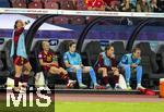 12.07.2025, UEFA Frauen-Europameisterschaft 2025 in der Schweiz. Spieltag 3, Vorrunde, Schweden - Deutschland, im Letzigrundstadion Zrich (Schweiz).  Ersatzbank Deutschland, v.li: Sara Dbritz (Deutschland), Lea Schller (Deutschland), Torhterin Ena Mahmutovic (Deutschland), Sophia Kleinherne (Deutschland), Torhterin Stina Johannes (Deutschland) 