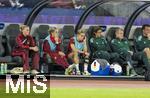 12.07.2025, UEFA Frauen-Europameisterschaft 2025 in der Schweiz. Spieltag 3, Vorrunde, Schweden - Deutschland, im Letzigrundstadion Zrich (Schweiz).  Ersatzbank Deutschland, mitte: Giulia Gwinn (Deutschland) mit Knieverletzung