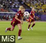 12.07.2025, UEFA Frauen-Europameisterschaft 2025 in der Schweiz. Spieltag 3, Vorrunde, Schweden - Deutschland, im Letzigrundstadion Zrich (Schweiz). Sarai Linder (Deutschland) am Ball 