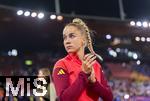 12.07.2025, UEFA Frauen-Europameisterschaft 2025 in der Schweiz. Spieltag 3, Vorrunde, Schweden - Deutschland, im Letzigrundstadion Zrich (Schweiz). Giulia Gwinn (Deutschland) nach dem Spiel 