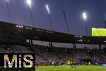 12.07.2025, UEFA Frauen-Europameisterschaft 2025 in der Schweiz. Spieltag 3, Vorrunde, Schweden - Deutschland, im Letzigrundstadion Zrich (Schweiz). Stadionbersicht im Abendlicht.