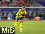 12.07.2025, UEFA Frauen-Europameisterschaft 2025 in der Schweiz. Spieltag 3, Vorrunde, Schweden - Deutschland, im Letzigrundstadion Zrich (Schweiz). Johanna Rytting Kaneryd (Schweden) nachdenklich 
