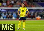 12.07.2025, UEFA Frauen-Europameisterschaft 2025 in der Schweiz. Spieltag 3, Vorrunde, Schweden - Deutschland, im Letzigrundstadion Zrich (Schweiz). Johanna Rytting Kaneryd (Schweden) nachdenklich 