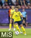 12.07.2025, UEFA Frauen-Europameisterschaft 2025 in der Schweiz. Spieltag 3, Vorrunde, Schweden - Deutschland, im Letzigrundstadion Zrich (Schweiz). Johanna Rytting Kaneryd (Schweden) am Ball 