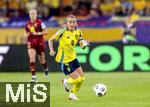 12.07.2025, UEFA Frauen-Europameisterschaft 2025 in der Schweiz. Spieltag 3, Vorrunde, Schweden - Deutschland, im Letzigrundstadion Zrich (Schweiz). Kosovare Asllani (Schweden) am Ball 