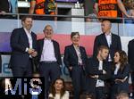 12.07.2025, UEFA Frauen-Europameisterschaft 2025 in der Schweiz. Spieltag 3, Vorrunde, Schweden - Deutschland, im Letzigrundstadion Zrich (Schweiz). Ehrentribne, mit Lars Klingbeil (MdB), DFB Prsident Bernd Neuendorf (DFB, Deutschland), 