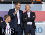 12.07.2025, UEFA Frauen-Europameisterschaft 2025 in der Schweiz. Spieltag 3, Vorrunde, Schweden - Deutschland, im Letzigrundstadion Zrich (Schweiz). Ehrentribne, mit Lars Klingbeil (MdB), DFB Prsident Bernd Neuendorf (DFB, Deutschland), 
