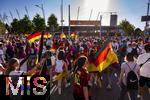 12.07.2025, UEFA Frauen-Europameisterschaft 2025 in der Schweiz. Spieltag 3, Vorrunde, Schweden - Deutschland, im Letzigrundstadion Zrich (Schweiz). Fan-Walk der Deutschen Fans zum Stadion.