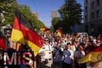 12.07.2025, UEFA Frauen-Europameisterschaft 2025 in der Schweiz. Spieltag 3, Vorrunde, Schweden - Deutschland, im Letzigrundstadion Zrich (Schweiz). Fan-Walk der Deutschen Fans zum Stadion.