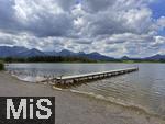 14.07.2025, Hopfensee in Bayern, Der Hopfensee bei Fssen im Allgu,  
