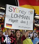 19.07.2025, UEFA Frauen-Europameisterschaft 2025 in der Schweiz. Viertelfinale, Frankreich - Deutschland, im St-Jakob-Park Basel (Schweiz). Sydney Lohmann (Deutschland) wird hier angefeuert, Sydney Lohmann regelt das! 