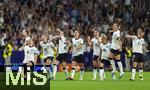 19.07.2025, UEFA Frauen-Europameisterschaft 2025 in der Schweiz. Viertelfinale, Frankreich - Deutschland, im St-Jakob-Park Basel (Schweiz). Jubel bei den deutschen Frauen nach einem Tor beim Elfmeterschieen. Sjoeke Nsken (Deutschland), Rebecca Knaak (Deutschland), Sophia Kleinherne (Deutschland), Sara Dbritz (Deutschland), Linda Dallmann (Deutschland), Klara Bhl (Deutschland), Lea Schller (Deutschland), 