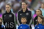 19.07.2025, UEFA Frauen-Europameisterschaft 2025 in der Schweiz. Viertelfinale, Frankreich - Deutschland, im St-Jakob-Park Basel (Schweiz). mitte: Torhterin Ann-Katrin Berger (Deutschland) 