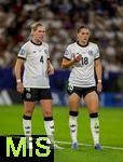 19.07.2025, UEFA Frauen-Europameisterschaft 2025 in der Schweiz. Viertelfinale, Frankreich - Deutschland, im St-Jakob-Park Basel (Schweiz). von links:  Rebecca Knaak (Deutschland), Giovanna Hoffmann (Deutschland).