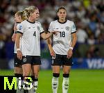 19.07.2025, UEFA Frauen-Europameisterschaft 2025 in der Schweiz. Viertelfinale, Frankreich - Deutschland, im St-Jakob-Park Basel (Schweiz). von links:  Rebecca Knaak (Deutschland), Giovanna Hoffmann (Deutschland).