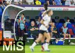 19.07.2025, UEFA Frauen-Europameisterschaft 2025 in der Schweiz. Viertelfinale, Frankreich - Deutschland, im St-Jakob-Park Basel (Schweiz). li: die verletzte Giulia Gwinn (Deutschland) emotional auf der Ersatzbank 