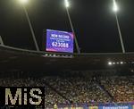 23.07.2025, UEFA Frauen-Europameisterschaft 2025 in der Schweiz. Halbfinale, Deutschland - Spanien, Im Stadion Letzigrund Zrich. Neuer Zuschauerrekord bei einer Frauen EURO: 623088 Zuschauer insgesamt bisher.