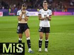 23.07.2025, UEFA Frauen-Europameisterschaft 2025 in der Schweiz. Halbfinale, Deutschland - Spanien, Im Stadion Letzigrund Zrich. Enttusche deutsche Spielerinnen nach der 0:1 Niederlage im Halbfinale, von links: Klara Bhl (Deutschland), Selina Cerci (Deutschland), 
