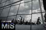 25.07.2025, Fussball 1. Bundesliga 2025/2026,  Testspiel Rot-Weiss Essen - FC Augsburg, im Donaustadion Dillingen, Schwaben.  Torraumszene
 

