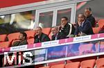 02.08.2025, Fussball Bundesliga 2025/2026, Freundschaftsspiel, FC Bayern Mnchen - Olympique Lyon, in der Allianz-Arena Mnchen, Vorstandsvorsitzender Jan-Christian Dreesen (FC Bayern Mnchen) und Sportvorstand Max Eberl (Bayern Mnchen) 