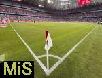 02.08.2025, Fussball Bundesliga 2025/2026, Freundschaftsspiel, FC Bayern Mnchen - Olympique Lyon, in der Allianz-Arena Mnchen, Eckfahne