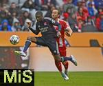 02.08.2025, Fussball Bundesliga 2025/2026, Freundschaftsspiel, FC Bayern Mnchen - Olympique Lyon, in der Allianz-Arena Mnchen, v.l. Clinton Mata (Olympique Lyon) gegen Harry Kane (FC Bayern Mnchen) 