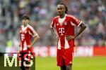 02.08.2025, Fussball Bundesliga 2025/2026, Freundschaftsspiel, FC Bayern Mnchen - Olympique Lyon, in der Allianz-Arena Mnchen, Jonah Kusi-Asare (Bayern Mnchen) nachdenklich 