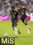 07.08.2025, Fussball Bundesliga 2025/2026, Freundschaftsspiel, Telekom-Cup, FC Bayern Mnchen - Tottenham Hotspur, in der Allianz-Arena Mnchen, v.li: Wisdom Mike (FC Bayern Mnchen) und Jonah Kusi-Asare (Bayern Mnchen) 