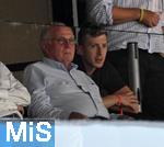 12.08.2025, Fussball Bundesliga 2025/2026, Freundschaftsspiel, Grasshopper Club Zrich - FC Bayern Mnchen - im Stadion am Letzigrund, Zrich (Schweiz).  Ehren-Prsident Uli Hoene (FC Bayern Mnchen, Hoeness) 