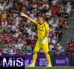 12.08.2025, Fussball Bundesliga 2025/2026, Freundschaftsspiel, Grasshopper Club Zrich - FC Bayern Mnchen - im Stadion am Letzigrund, Zrich (Schweiz). Torwart Nicolas Glaus (Grasshopper Club Zrich) 